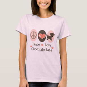 Peace Love Chocolate Labs Organic T-shirt
