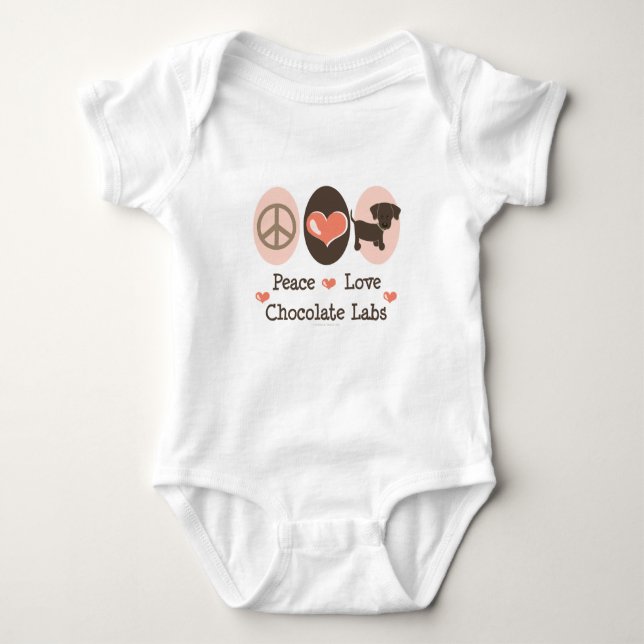 Peace Love Chocolate Labs Raglan Tee (Front)