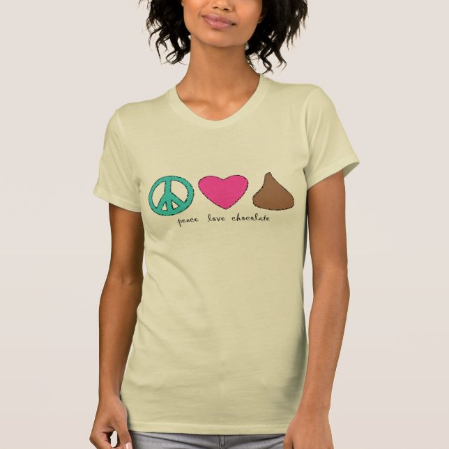Peace Love Chocolate Tee Shirt (Front)