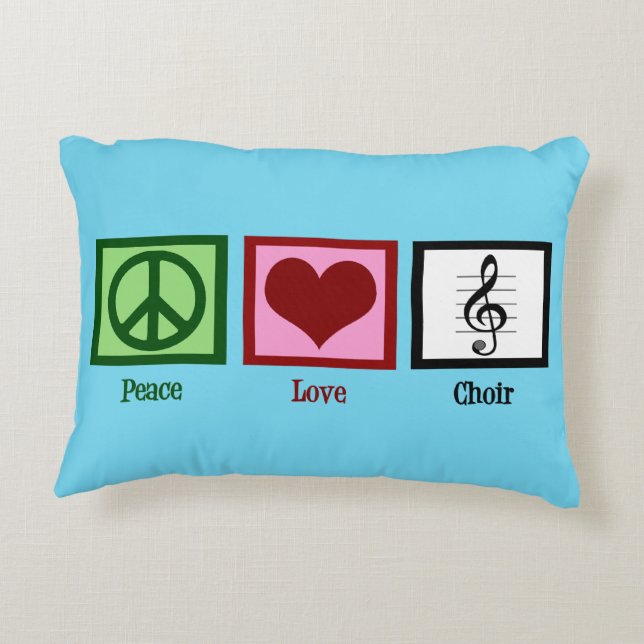 Peace Love Choir Decorative Cushion (Back)