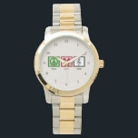 Peace Love Choir Watch<br><div class="desc">A peace sign,  heart,  and a treble clef on a staff make a beautiful choir director gift. Cute choir watch.</div>