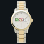 Peace Love Choir Watch<br><div class="desc">A peace sign, heart, and a treble clef on a staff make a beautiful choir director gift. Cute choir watch.</div>