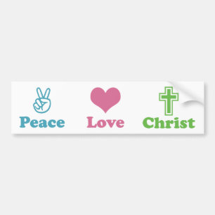Peace Love Christ Bumper Sticker
