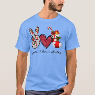Peace Love Christmas Tis The Season Christmas Fami T-Shirt