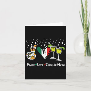 Peace Love Cinco De Mayo Party Fiesta Mexican Wome Card