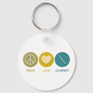 Peace Love Clarinet Key Ring