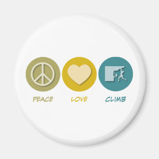 Peace Love Climb Magnet