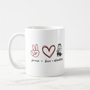 Peace. Love. Climbers Tshirt Coffee Mug
