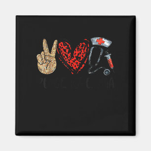 Peace Love Cma Certified Medical Istant Stethoscop Magnet