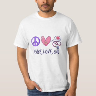 Peace Love CNS Nurse T-Shirt