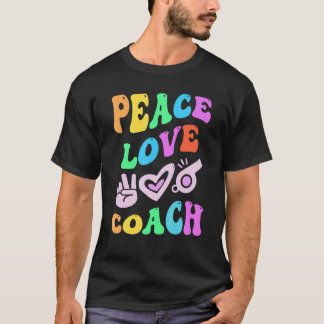 PEACE LOVE COACH Retro Trainer Groovy Back To Scho T-Shirt