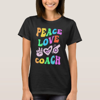 PEACE LOVE COACH Retro Trainer Groovy Back To Scho T-Shirt