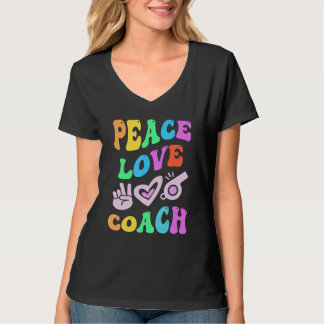 PEACE LOVE COACH Retro Trainer Groovy Back To Scho T-Shirt