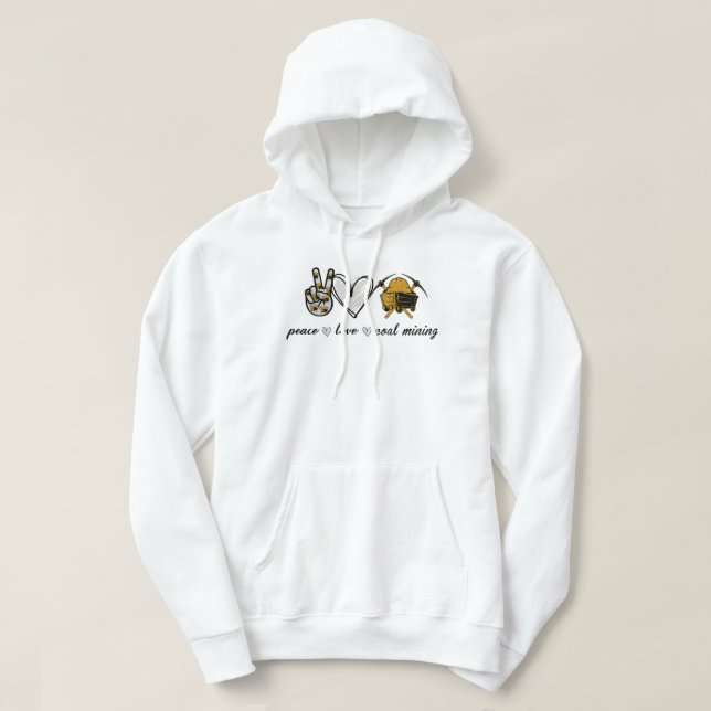 Peace Love Coal Mining shirt (Design Front)