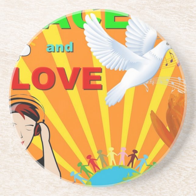 Peace & Love Coaster (Front)