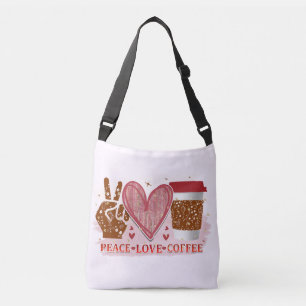 Peace Love Coffee Crossbody Bag