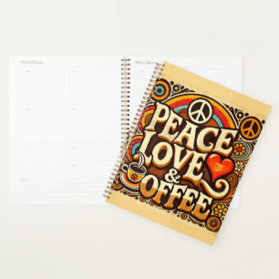 Peace, Love, & Coffee Retro Planner