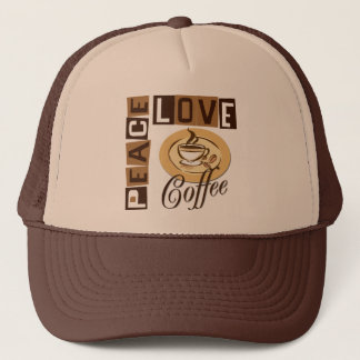 PEACE LOVE COFFEE TRUCKER HAT