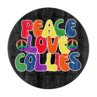Peace Love Collies Cutting Board