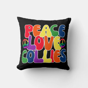 Peace Love Collies Pillow