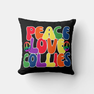 Peace Love Collies Pillow