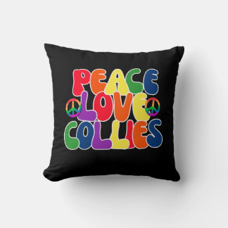 Peace Love Collies Pillow