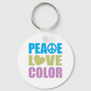 Peace Love Colour Key Ring