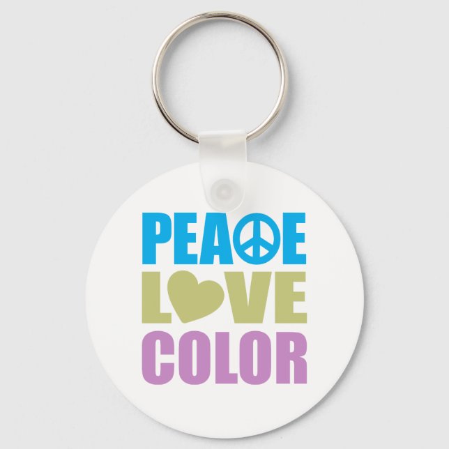Peace Love Colour Key Ring (Front)