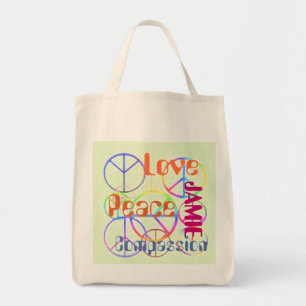Peace Love Compassion Tote Bag