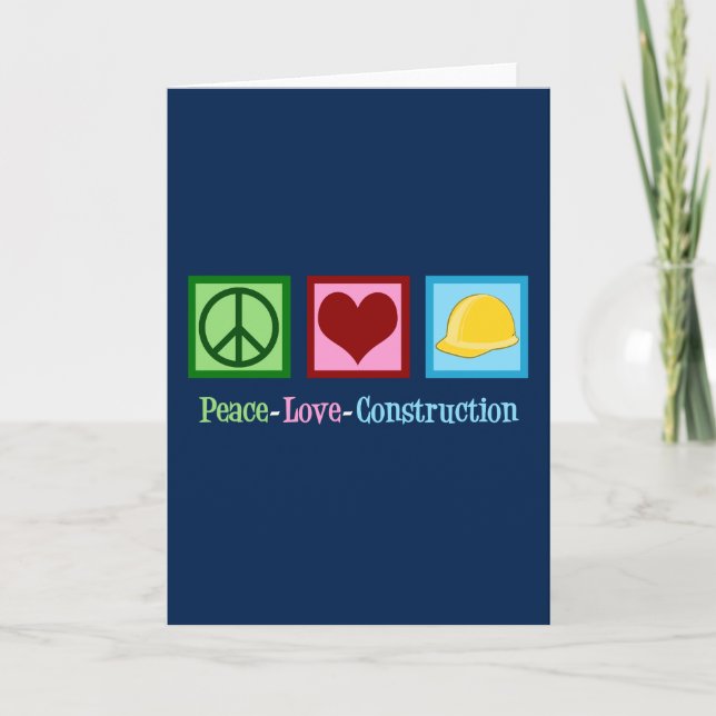 Peace Love Construction Company Holiday Card (Front)