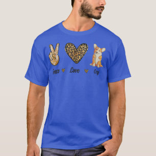 Peace Love Corgi Animal Lover Pet Dog Puppy Owner T-Shirt