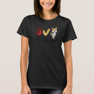 Peace Love Corgi Cute Dog Mum Mother's Day  Corgi T-Shirt