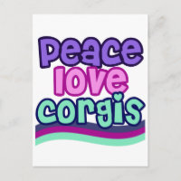 Peace Love Corgi Retro