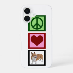 Peace Love Corgis iPhone 16 Case