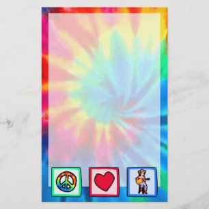 Peace, Love, Country Music Stationery