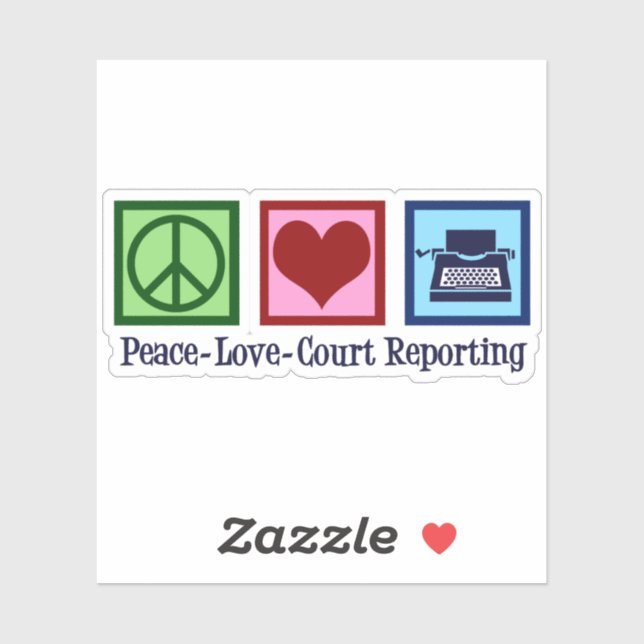 Peace Love Court Reporting (Sheet)