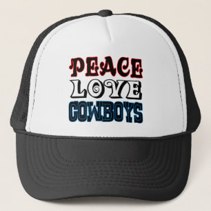 Peace Love Cowboys Trucker Hat