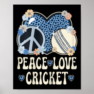 Peace Love Cricket Lover Outfit Cheetah Print Wome
