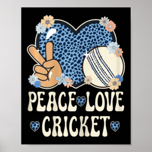 Peace Love Cricket Lover Outfit Cheetah Print Wome