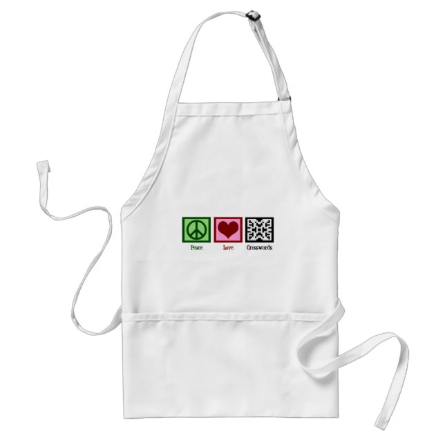 Peace Love Crosswords Standard Apron (Front)
