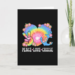 Peace Love Cruise Ship Lover 70s Hippie Outfit Wom Card
