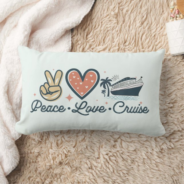 Peace Love Cruise Throw Pillow – Nautical Vibes (Blanket)