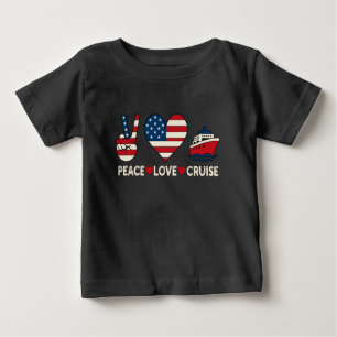 Peace Love Cruise USA Vacation Vibes Baby T-Shirt