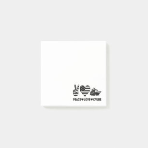 Peace Love Cruise USA Vacation Vibes Post-it Notes