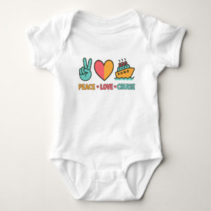 Peace Love Cruise Vacation Baby Bodysuit