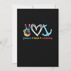 Peace Love Cruising Ship Floating Ocean Tie Dye Save The Date