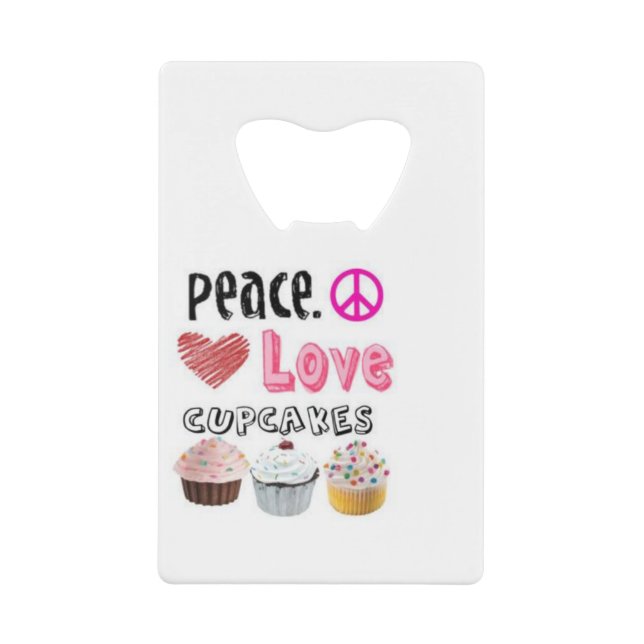 Peace Love Cupcakes cake design (Front)