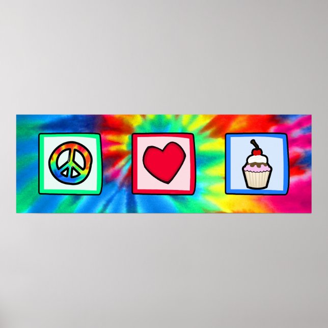 Peace, Love, Cupcakes Poster (Front)