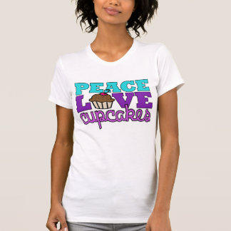 Peace, Love & Cupcakes! Purple T-Shirt