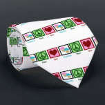 Peace Love Cupcakes Tie<br><div class="desc">I like cute cupcakes. Light pink frosted cakes or light blue,  they are all pretty delicious to me! A cute bakery gift for a baker.</div>